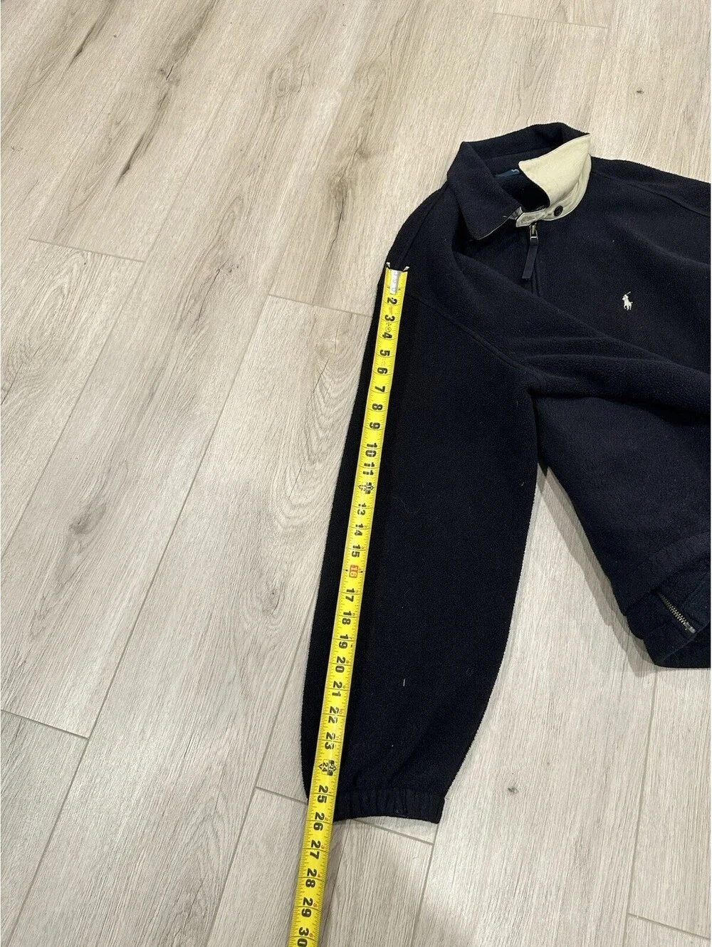 VINTAGE Polo Ralph Lauren Jacket Mens 2XL Black Polartec Full Zip Fleece